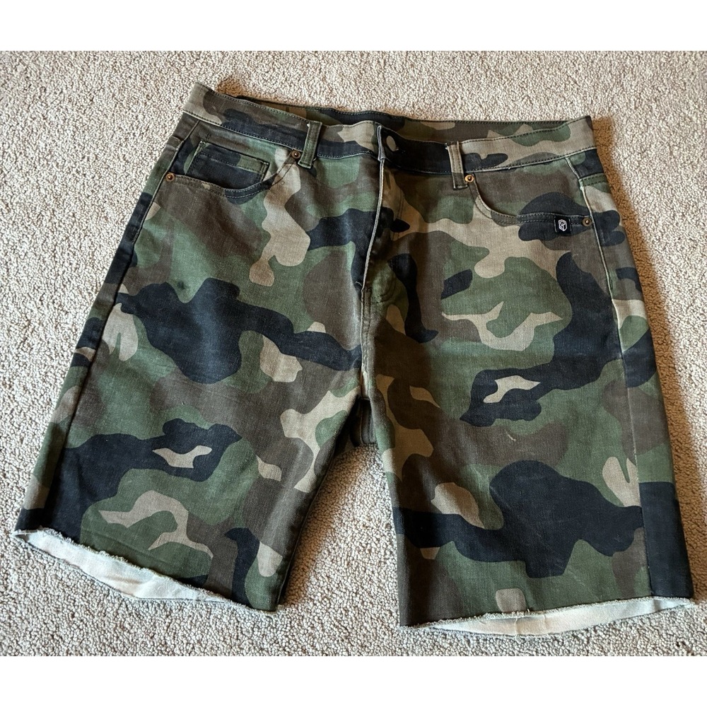 Born Primitive Stretchy Jort Camo Print XXL Athletic Fit Shorts